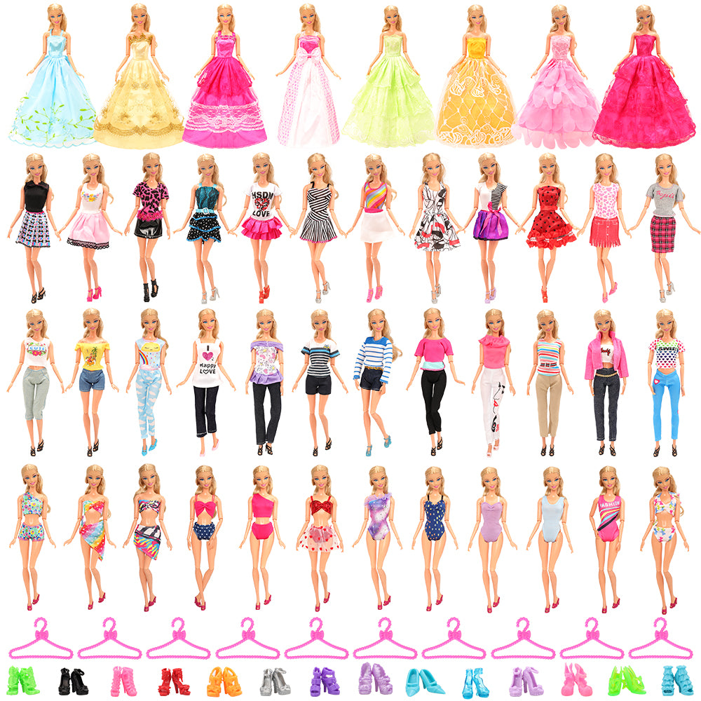 BARWA 36-piece doll clothing and accessories for 11.5-inch dolls