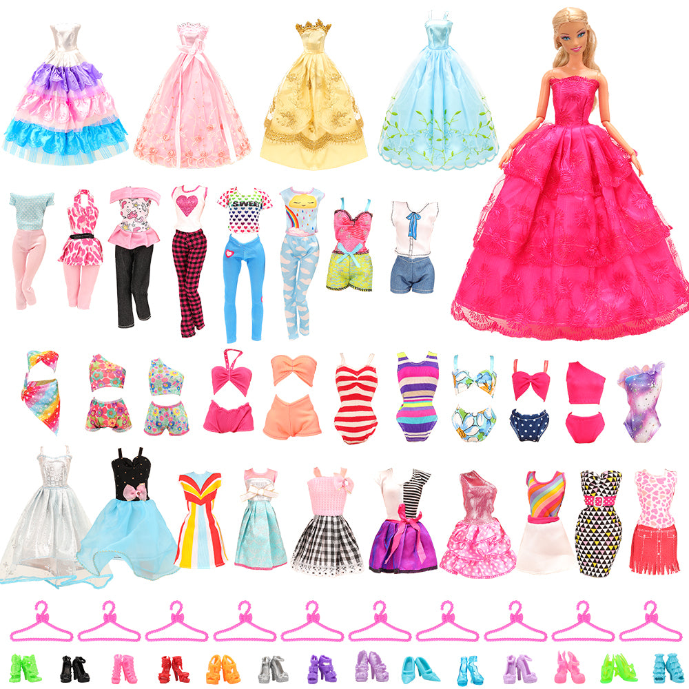 BARWA 36-piece doll clothing and accessories for 11.5-inch dolls