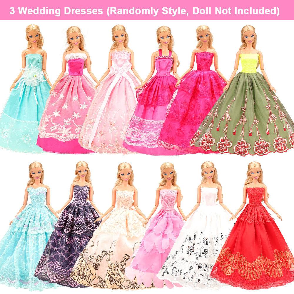 BARWA 36-piece doll clothing and accessories for 11.5-inch dolls