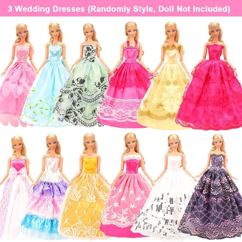 BARWA 36-piece doll clothing and accessories for 11.5-inch dolls