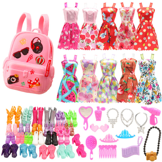 BARWA Lot 36 items accessories suitable for 11.5-inch girl doll birthday Christmas