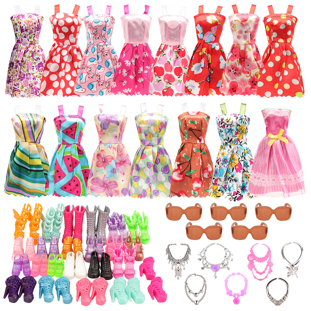 BARWA 41-piece doll clothes and accessories for 11.5 inch dolls